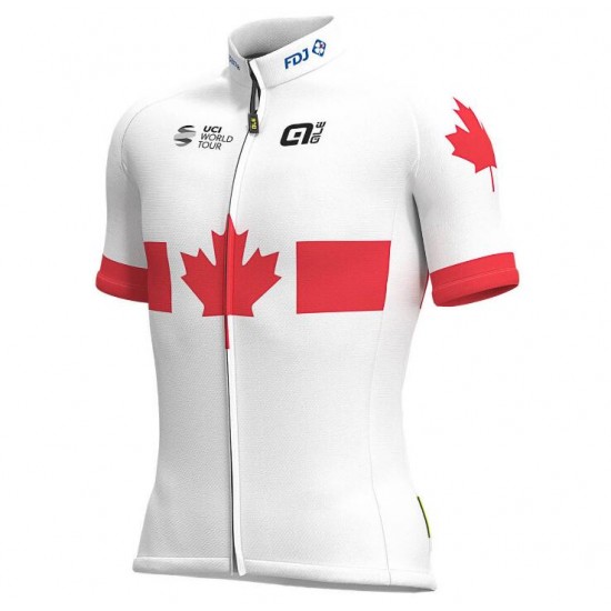 2019 Groupama FDJ Canadian Champion Fahrradbekleidung Radtrikot OZ493