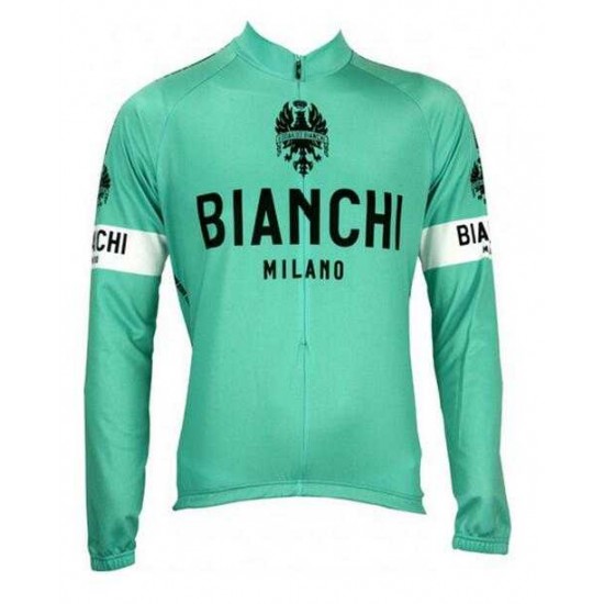 2016 BIANCHI-MILANO Fahrradbekleidung Radtrikot Langarmen blau Q9FEM