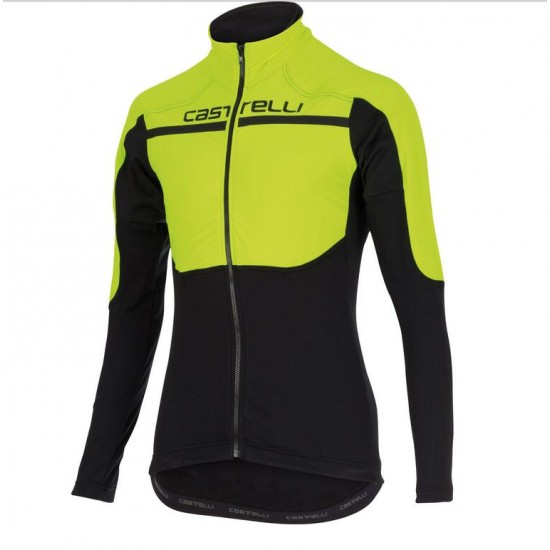 2016 Castelli Secondo Strato Fahrradbekleidung Radtrikot Langarmen gelb Schwarz S4B1F