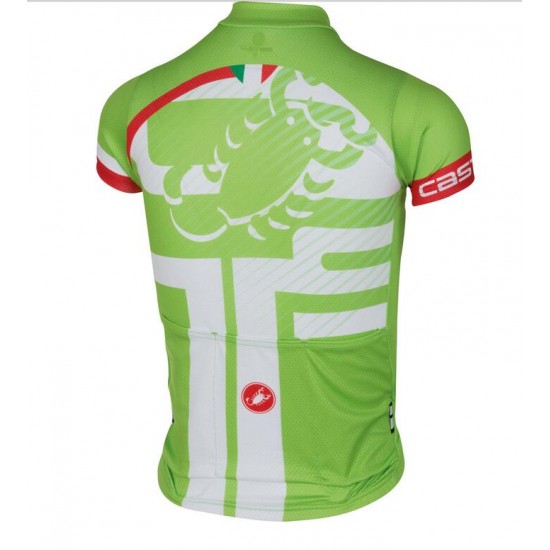 2016 Castelli Kinderen Veleno Fahrradbekleidung Radtrikot grün NMA6C