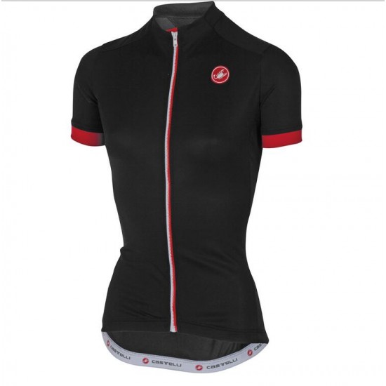 2016 Castelli vrouwen Anima Fahrradbekleidung Radtrikot Schwarz Rot XZXRU