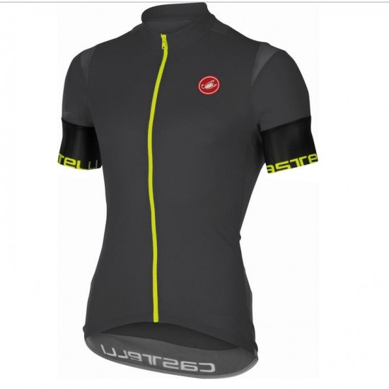 2016 Castelli Entrata 2.0 Fahrradbekleidung Radtrikot Schwarz gelb L07P3