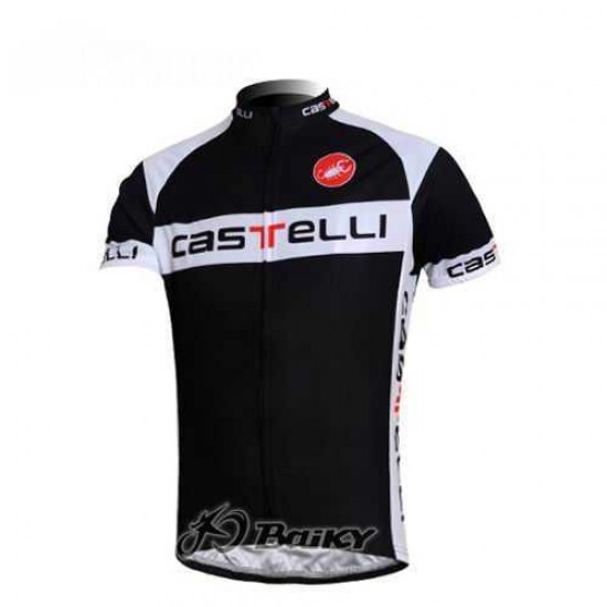 Castelli Pro Team Fahrradtrikot Radsport Schwarz weiß LCYZH