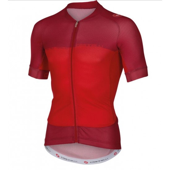 2016 Castelli Aero Fahrradbekleidung Radtrikot Rot NDVFU
