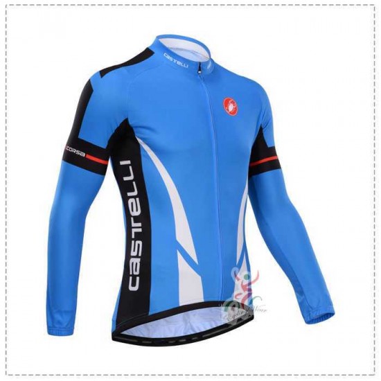 Castelli 2014 Fahrradbekleidung Radtrikot Langarm blau LKU25