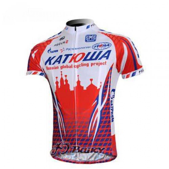 Katusha Russia Fahrradtrikot Radsport weiß Rot VKAMH