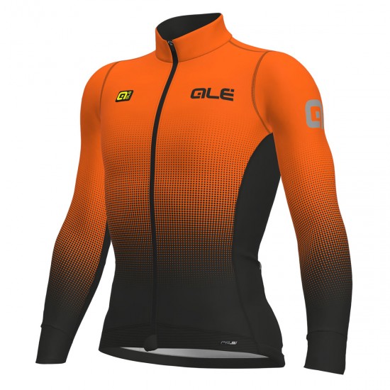 Ale PRS Dots DWR-oranje Fahrradbekleidung Radtrikot Langarm KDHCX