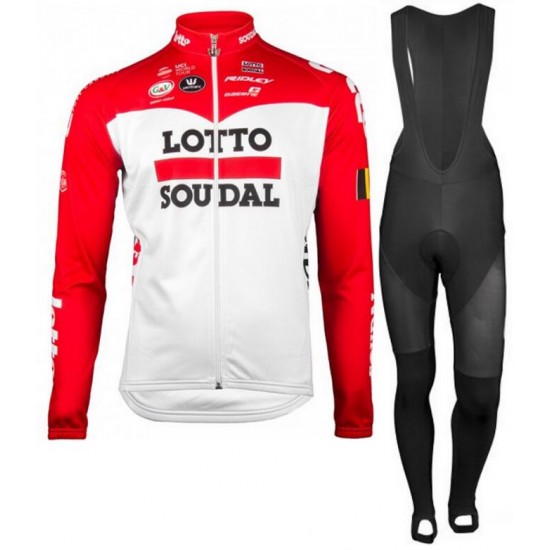 Lotto Soudal 2018 Fahrradbekleidung Set Langarmtrikot+Lange Trägerhose P1AML