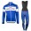 2018 Quick Step Floors blau Fahrradbekleidung Set Langarmtrikot+Lange Trägerhose Y7HKH