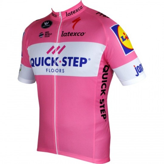 Quick-Step Floors 2018 Tour Special Edition roze Fahrradbekleidung Radtrikot LCV5U