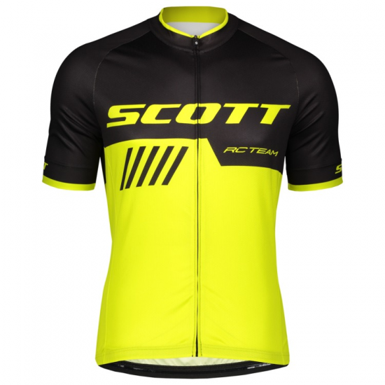 Scott RC TEAM 10 Fahrradbekleidung Radtrikot black/sulphur yellow VFHLW