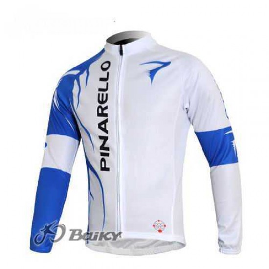 Pinarello Pro Team Radtrikot Langarm weiß blau L906O