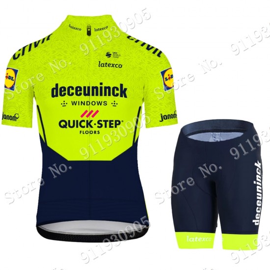 Deceuninck Quick Step Pro Team Grün 2021 Fahrradtrikot Kurz Radhose 280-fE6eQ