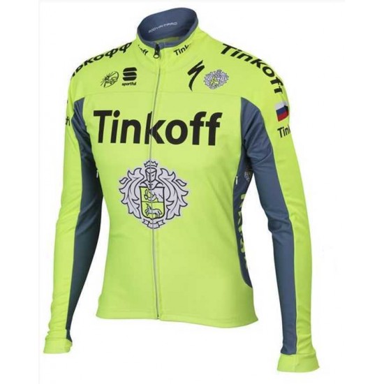 2016 Tinkoff Fahrradbekleidung Radtrikot Langarm vliezen lichtgrün MGLLP