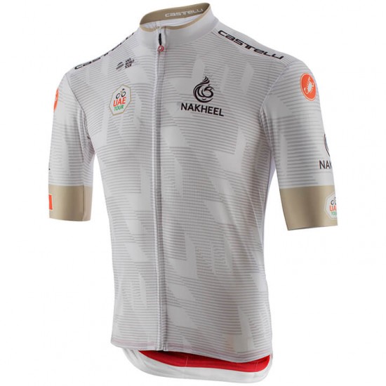 UAE Tour Kurzamtrikot Weiß 2020