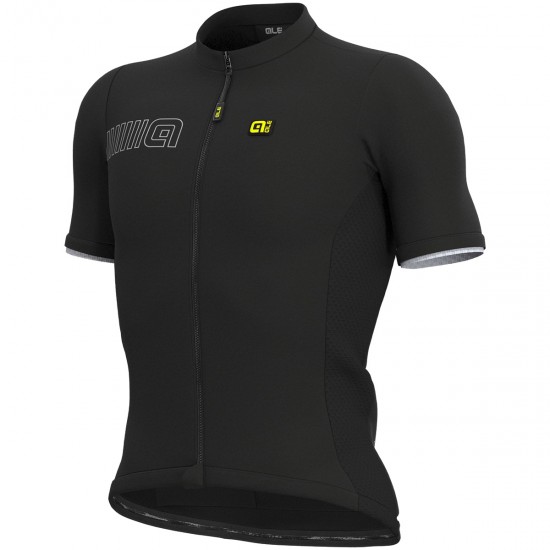 Ale Solid Color Block-Schwarz Fahrradbekleidung Radtrikot N64CD